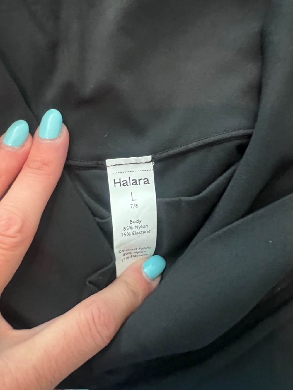 NWOT Halara SoftlyZero™ High-Waist Crossover Contrast Lace Pocket Yoga Leggings - Picture 9 of 9